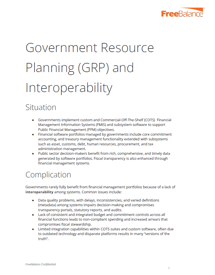 Government Resource Planning Interoperability